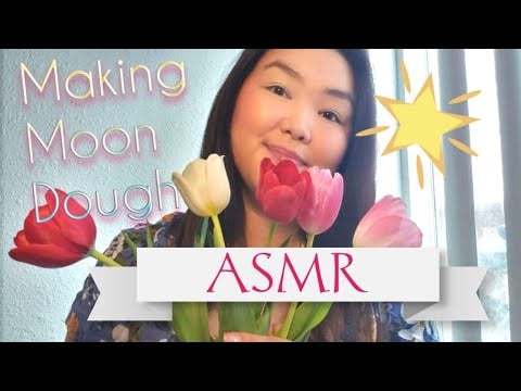 ASMR| Making Moon Dough🌔|Tapping| Soft-Spoken Whisper💫