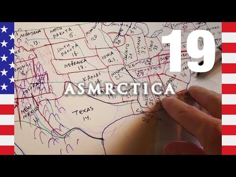 ASMR Learning by Drawing Map of the US - Soft Spoken