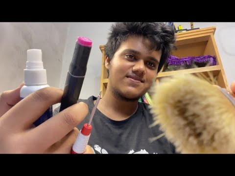 2 Minutes ASMR FAST MAKEUP APPLICATION WITH WRONG PROPS