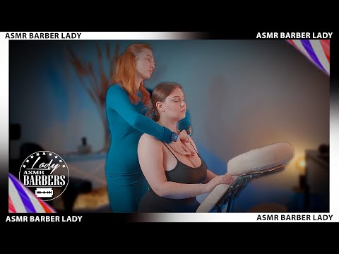 💈 ASMR  Neck Massage for Liza by Lady Barber Lady Angelica