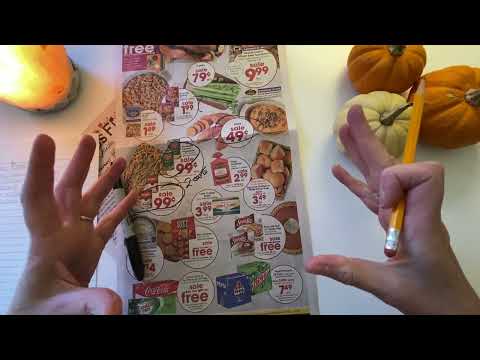 Thanksgiving dinner planning and ad flip through ~ ASMR soft spoken ramble
