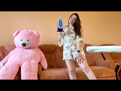 Relaxing ASMR Ironing Super Wet Clothes No Talking