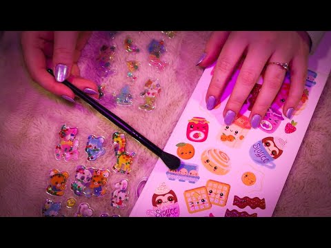 [ASMR] ✨Sticker Tracing✨ | Soft Spoken | Gentle Rain Ambience