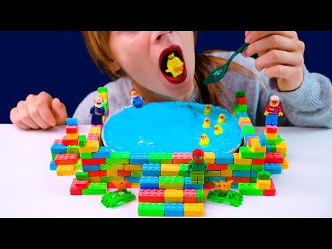 ASMR EATING EDIBLE CANDY BRICK EXTREME CRUNCHY EATING SOUNDS MUKBANG