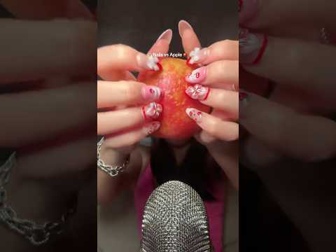 Nails vs moldy apple* #asmr