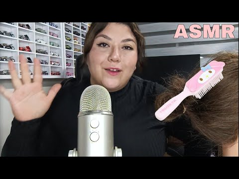 ASMR en español TU amiga te Cepilla el cabello 🪮👧 roleplay* sonidos cosquillosos