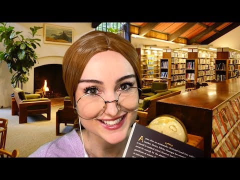 ASMR 📚 Cozy Library Roleplay (typing, whispering, stamping)