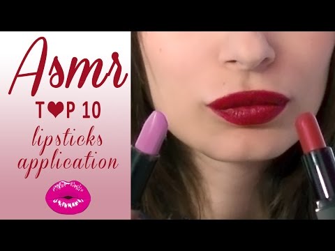 ASMR 💋 LIPSTICK APPLICATION ♡ 10 Rossetti Economici TOP! 💄