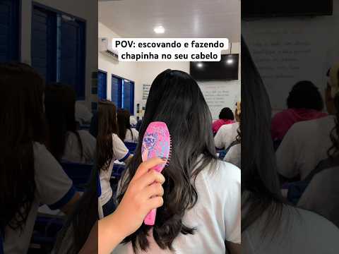 POV: escovando e fazendo chapinha no seu cabelo #asmr #shorts #asmrbrasil