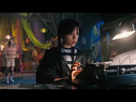 ⛤ Wednesday's Writing Session | Nevermore Academy 💀 Rainy Night Ambience | Typewriter sounds 🕸️