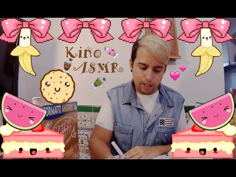 ASMR en español 💝 ROLEPLAY 🎭 Encuesta sobre alimentación 🍞🍱🍛🍕🍖🍟🍩 con ruiditos 🎵🎶