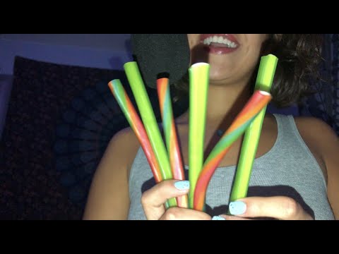 ASMR- SweetTartRopes, NEW MIC!