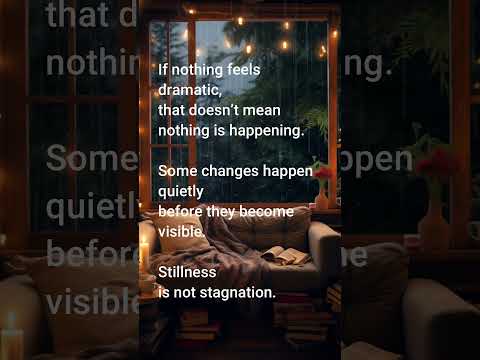 stillness is not stagnation