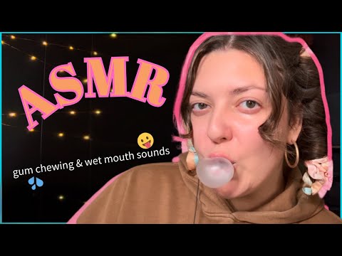 ASMR- Intense Gum Chewing & Wet Mouth Sounds NO TALKING💦 Fast & Aggressive, Up Close