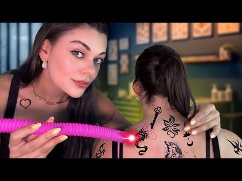 ASMR APLICADO: Removendo Sua Tatuagem De Verdade 🦋☀️👧🏻