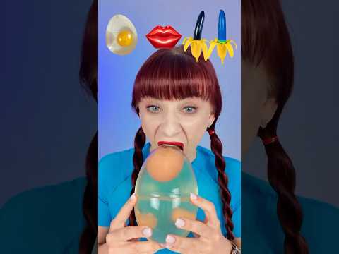 ASMR Big Gummy Jelly Egg, Chewy Lips, Jelly Banana #mukbang #challenge