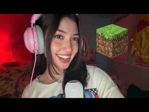 Minecraft ASMR (soft spoken + gum chewing) - (keyboard sounds, clicking)