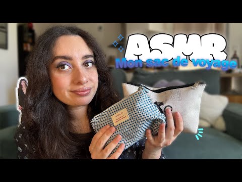 🌙 ASMR FRANÇAIS : Y'A QUOI DANS MON SAC DE VOYAGE ? 🧳 (chuchotement proche du micro)