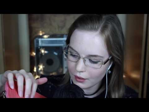 Whispered Ramble and Tapping on Watermelon Wallet | Binaural HD ASMR