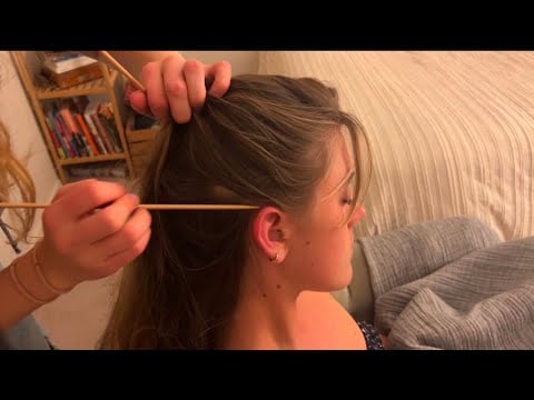ASMR Detailed Scalp Inspection with Knitting Needles