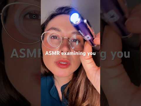 ASMR examining your face with a light #asmrshorts #asmrfacetouching #asmrflashlight #asmrpersonal