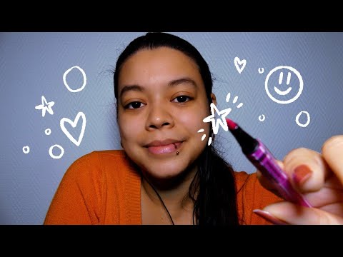 ASMR FR | Je dessine des doodles sur ton visage  ✏️✨