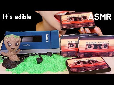 EDIBLE GUARDIANS OF THE GALAXY ASMR EDIBLE GROOT, CHOCOLATE, COOKIE, MARZIPAN ASMR