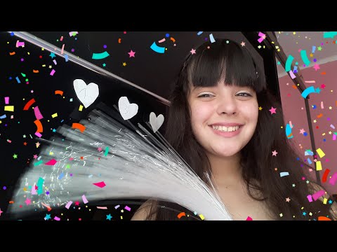 ASMR Birthday: mostrando minhas coisas de aniversário💕