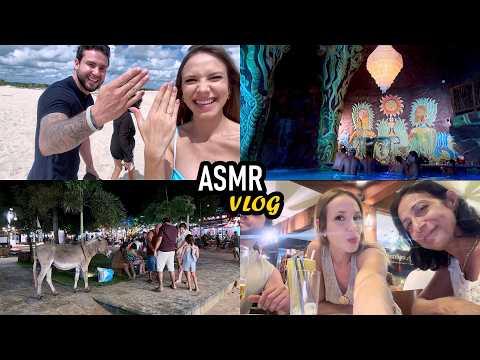 ASMR vlog 🏝️ viagem para o CEARÁ, fui pedida em casamento, vila de jeri, provando carangueijo, etc…