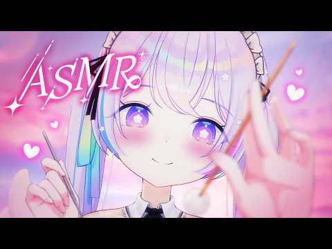 Laying Down on Your Maid's Lap 💜💤 【Minimal Talking, Ear Cleaning, Scratching】