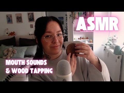 ASMR Gentle Mouth Sounds & Wood Tapping | no talking