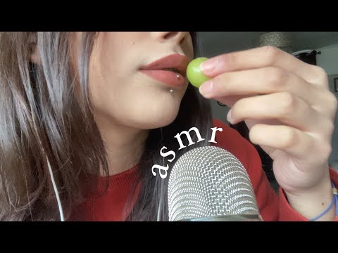 ASMR EATING FROZEN GRAPES