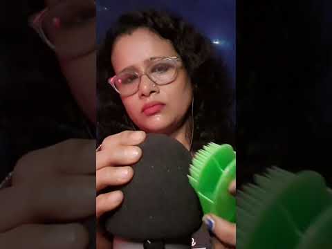 Asmr mic brushing with a BIG BRUSH #asmrghosal #relax #tinglesensation #asmr