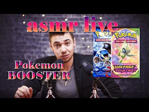 🎧 ASMR live français : ouverture Bosster POKEMON 🎧