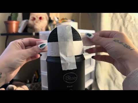 ASMR bees wax wrap and tape tapping