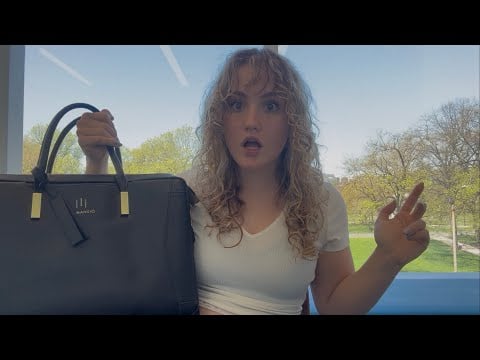 ASMR what’s in my school bag? (ssshh we can’t get caught filming + end of semester spiral + haul)