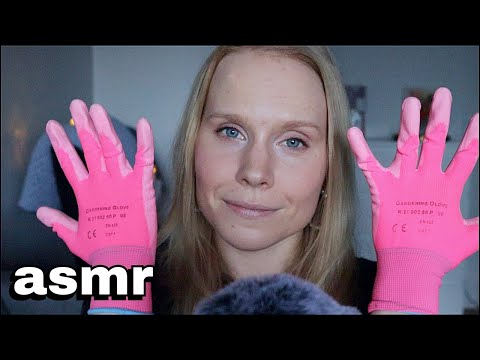 ASMR | Gardening gloves and mouth sounds🌷