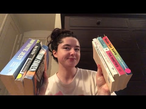ASMR physical tbr for 2025 *soft spoken, gum chewing*