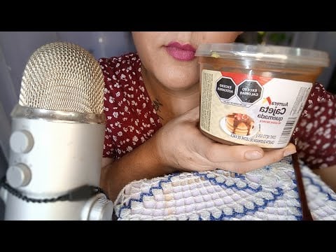 ASMR Sonidos Relajantes Comiendo Cajeta/dulce de leche o arequipe