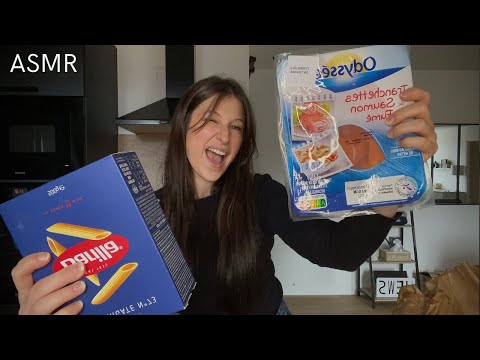 ASMR FR - RETOUR DE COURSES + QUELQUES IDEES DE REPAS