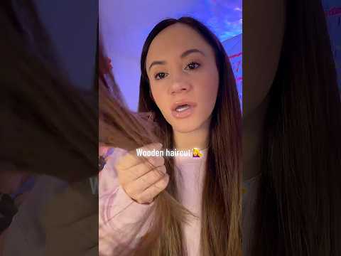 Wooden Haircut 🪵 #asmr