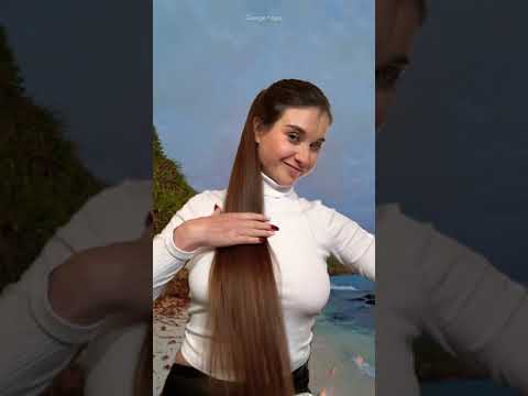 Ponytail brushing #asmr #longhair #silkyhair #longhairasmr #ponytail