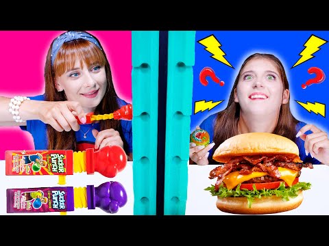 ASMR Twin Telepathy Food Challenge By LiLiBu #3