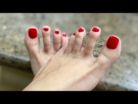 ASMR Toenail Polish Removal + Application