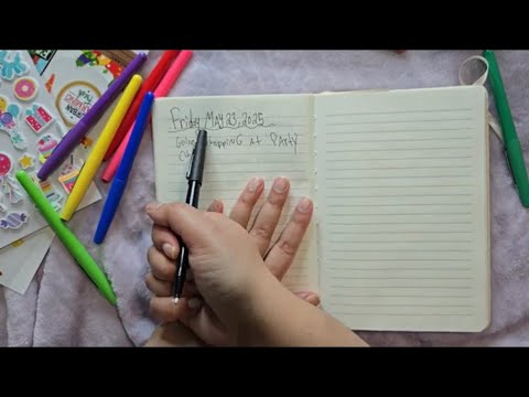 ASMR Planning Out My Week  inspired by @natashawhispersasmr includes : paper,crinkle,whispering