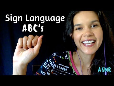 ASMR ~ Sign Language ABC's ~ Visuals, Hand Movements & Whispering for Sleep