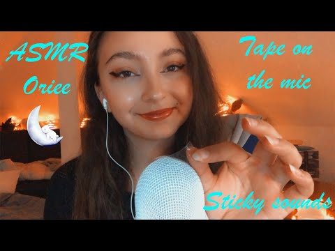 ASMR | Tape on the mic *sticky sounds!* 😍🌙