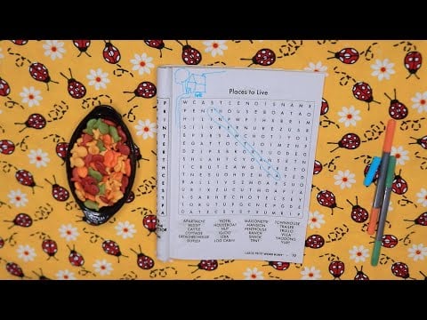 WORD SEARCH PLACES TO LIVE | RAINBOW GOLD FISH ASMR EATING SOUNDS