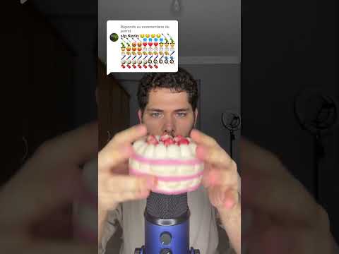 ASMR EMOJI CHALLENGE 🤑🥄🪼🦖🤬❤️🤠😡🎂🎨🖌️🗣️🥥🍳🍫 #asmr #asmrfrançais #emojichallenge #shorts