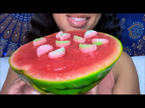 ASMR | Watermelon Sour Patch Kid Sorbet 🍉